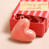 Tiny matchbox Love you ceramic heart Token