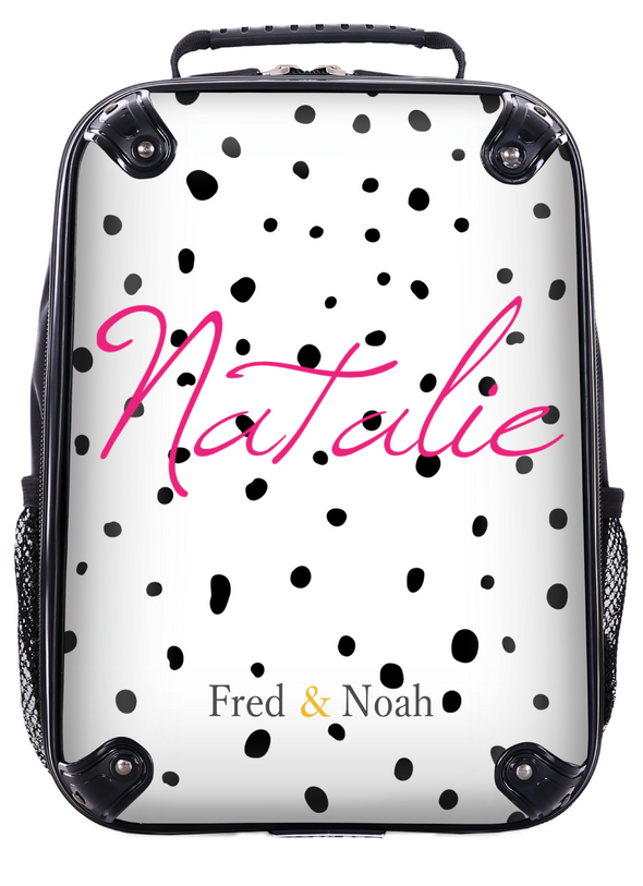 Personalised Mono Polka dot Suitcase