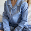 100% cotton Personalised Pyjamas in Blue