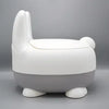 Bunny Training Potty with Back Rest, Removable Bowl & Lid