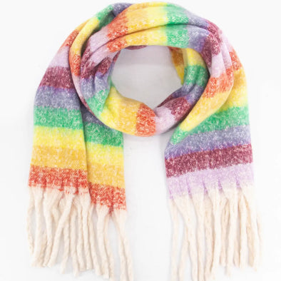 Large Heavyweight Multi stripe Scarf