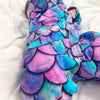 Mermaid print cotton sleepsuit