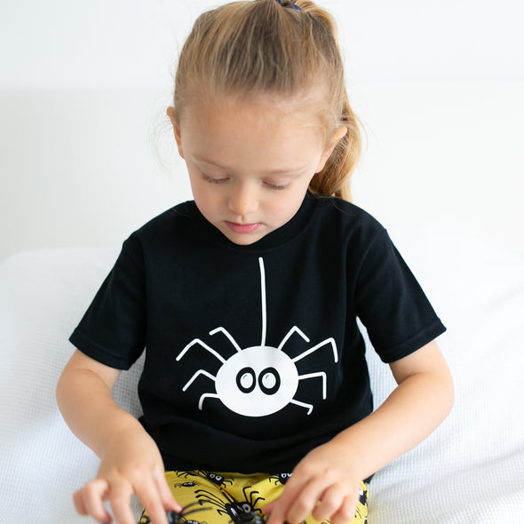 Spider print T shirt