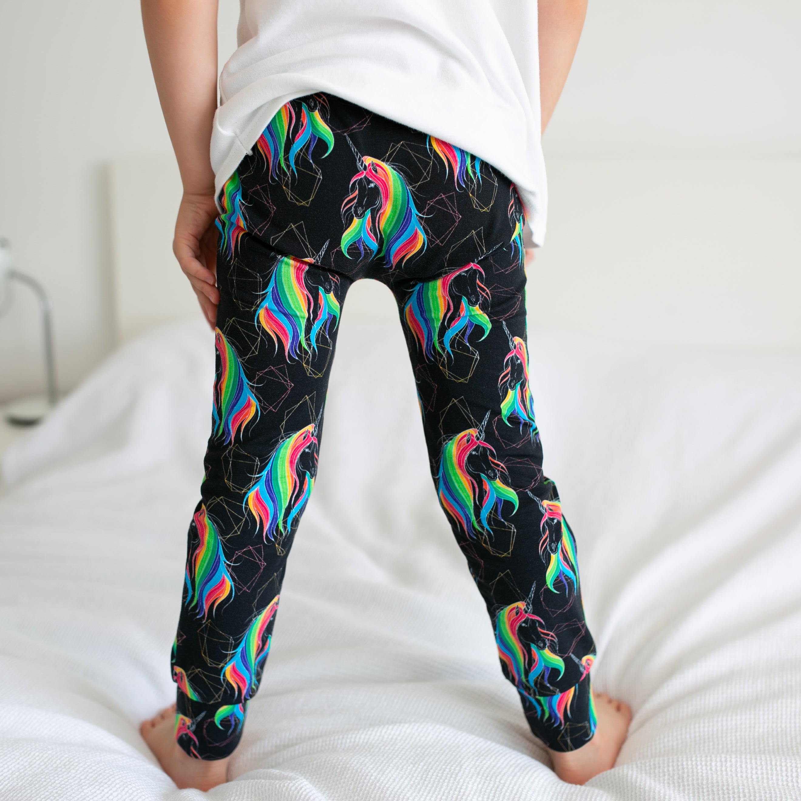 Lula Roe Womens Leggings One Size Navy Unicorn Print Skinny Stretch Active  | eBay