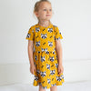 Mustard Raccoon Print Dress