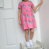 Lux Pink Zebra print Dress