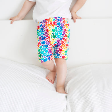 Rainbow heart print Child & baby Shorts