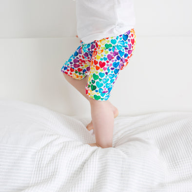 Rainbow Heart print Shorts