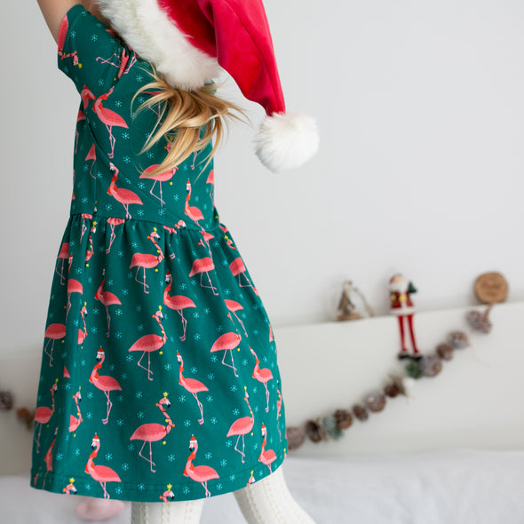 Festive Flamingo Dress