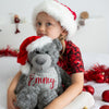 Large personalised Christmas Grey Teddy Bear