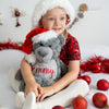 Large personalised Christmas Grey Teddy Bear