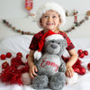 Large personalised Christmas Grey Teddy Bear