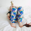 Rainbow Dino cotton sleepsuit