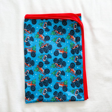 Xmas Monster Truck XXL Blanket