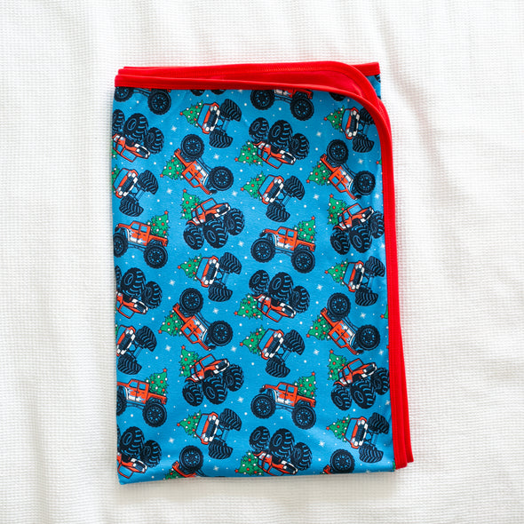 Xmas Monster Truck XXL Blanket