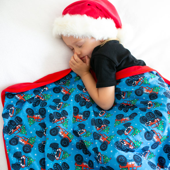 Xmas Monster Truck XXL Blanket