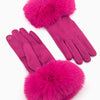 Faux Fur Cuff Gloves - Fuchsia, Velvet