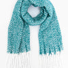 Turquoise Heavyweight Herringbone Scarf