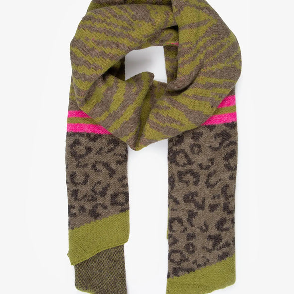 Neon leopard print Scarf