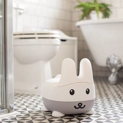 Bunny Training Potty with Back Rest, Removable Bowl & Lid