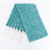 Turquoise Heavyweight Herringbone Scarf