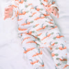 Racing carrot print cotton sleepsuit