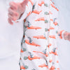 Racing carrot print cotton sleepsuit