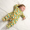 Jungle Giraffe cotton sleepsuit