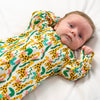 Jungle Giraffe cotton sleepsuit