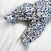 Blue Leopard print cotton Sleepsuit