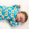 Eggies print cotton sleepsuit