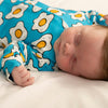 Eggies print cotton sleepsuit