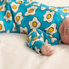 Eggies print cotton sleepsuit