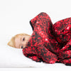 Red sequin print XXL blanket