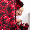 Red sequin print XXL blanket