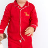 Red Christmas 100% cotton Personalised Pyjamas