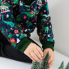 Xmas Dino Fleece Sweater