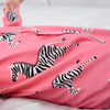 Lux Pink Zebra print cotton sleepsuit