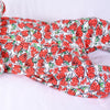 Strawberry print cotton sleepsuit