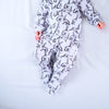 Hare print cotton sleepsuit