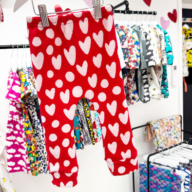 Extra warm Love heart print Leggings