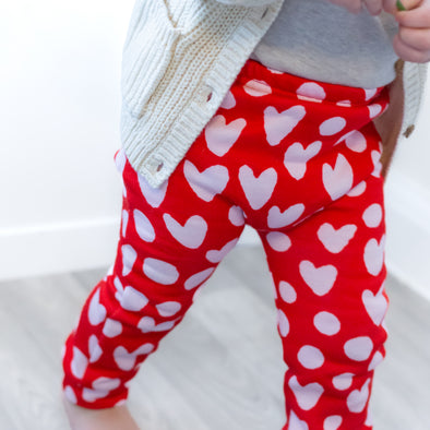 Extra warm Love heart print Leggings