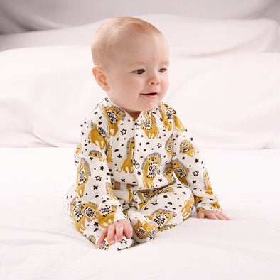 ROARsome Lions cotton sleepsuit