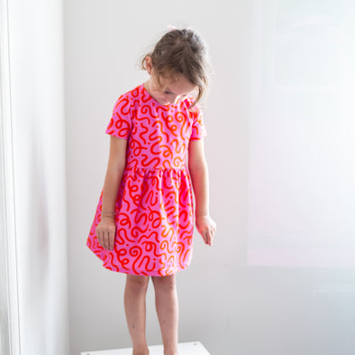 Pink Squiggle Dress