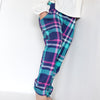Blue Tartan "Kid Fit" Trousers