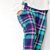 Blue Tartan "Kid Fit" Trousers