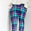 Blue Tartan "Kid Fit" Trousers
