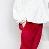 Red Corduroy "Kid Fit" Trousers