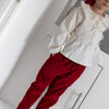 Red Corduroy "Kid Fit" Trousers