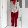Red Corduroy "Kid Fit" Trousers